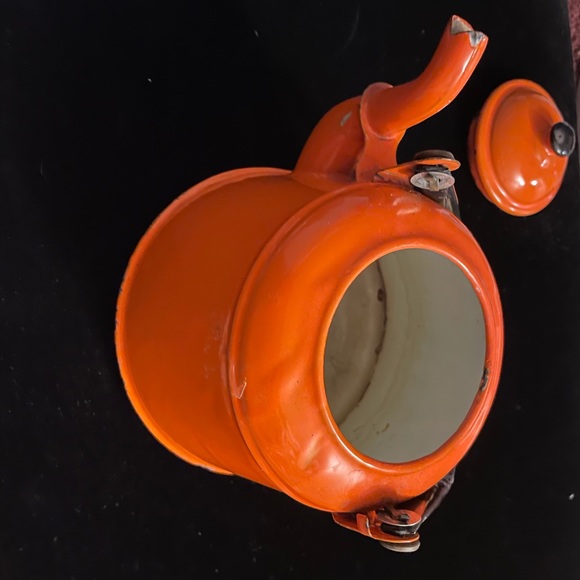 Orange Fall teapot decor. Fall Halloween Thanksgiving Autumn - Picture 10 of 10